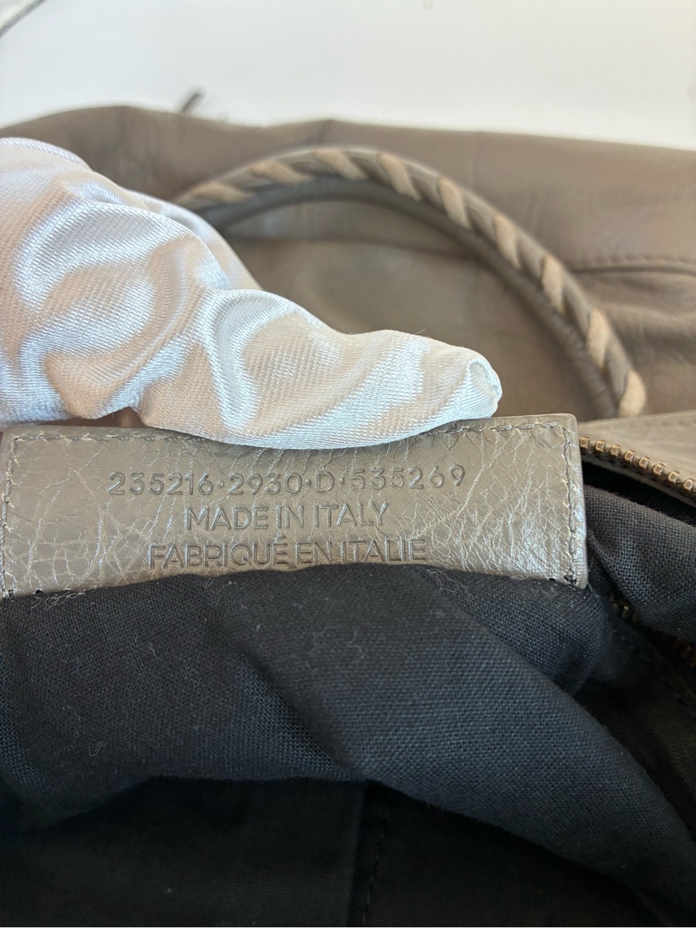 Balenciaga Motocross City Gray Leather Top Handle Satchel Bag - Picture 9 of 10